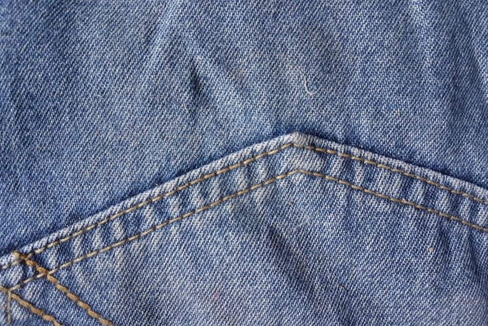 The seam of the jeans