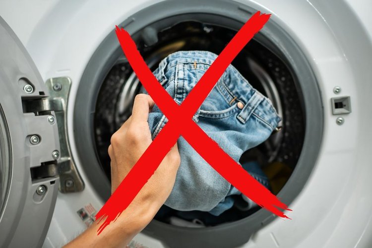 No machine wash for jeans