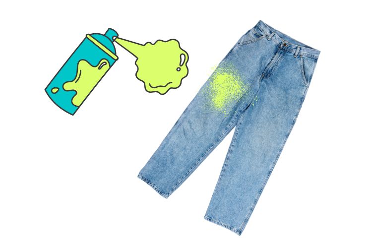 spray paint jeans