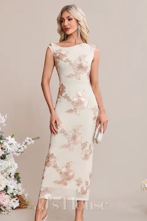 Jacquard Asymmetrical Sleeveless Bodycon Spandex Maxi Dress