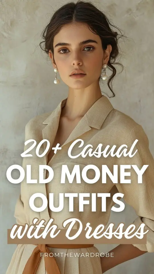 a woman wears a casual old money outfit with a dress