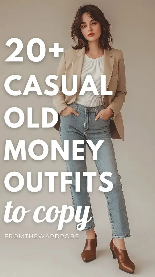 a woman wears a casual old money outfit