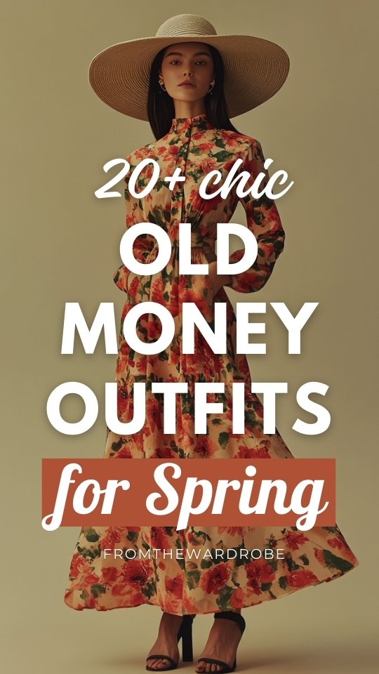 a woman wears an old money outfit with a floral maxi dress for spring