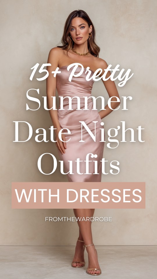 a woman wears a pink dress for summer date night