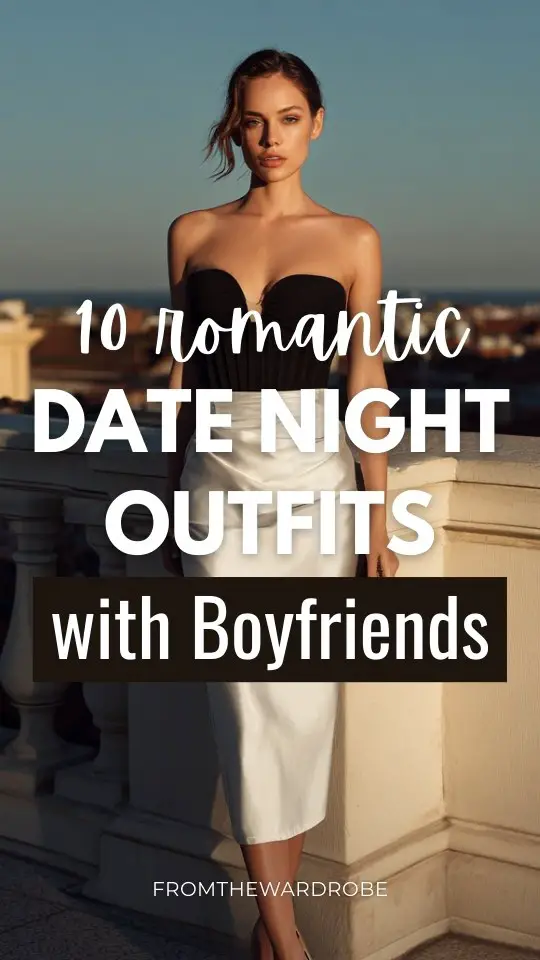 A fashionable woman wearing a satin midi skirt, fitted bodysuit, block heels, elegant clutch, rooftop terrace evening background, full-body editorial fashion photo, cinematic lighting