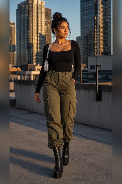black-top-olive-cargo-pants